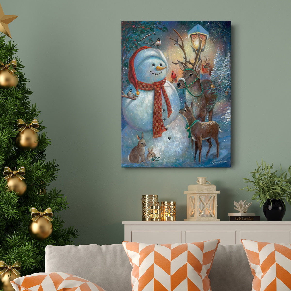 Hello Mr. Snowman! Premium Gallery Wrapped Canvas - Ready to Hang