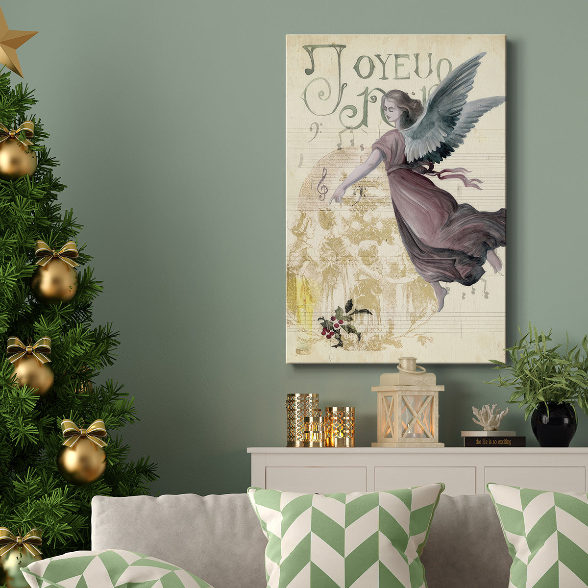 Christmas Greetings Collection B - Gallery Wrapped Canvas