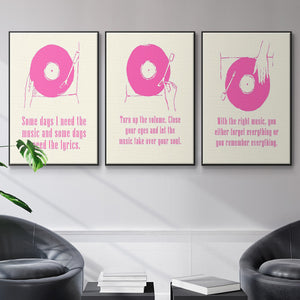 Sweet Melody I - Framed Premium Gallery Wrapped Canvas L Frame 3 Piece Set - Ready to Hang