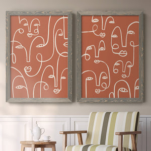Connected Expressions I - Barnwood Framed Canvas Set