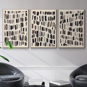 Chalk and Flint I - Framed Premium Gallery Wrapped Canvas L Frame 3 Piece Set - Ready to Hang