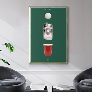 Fig. A: Party - Framed Premium Gallery Wrapped Canvas L Frame - Ready to Hang