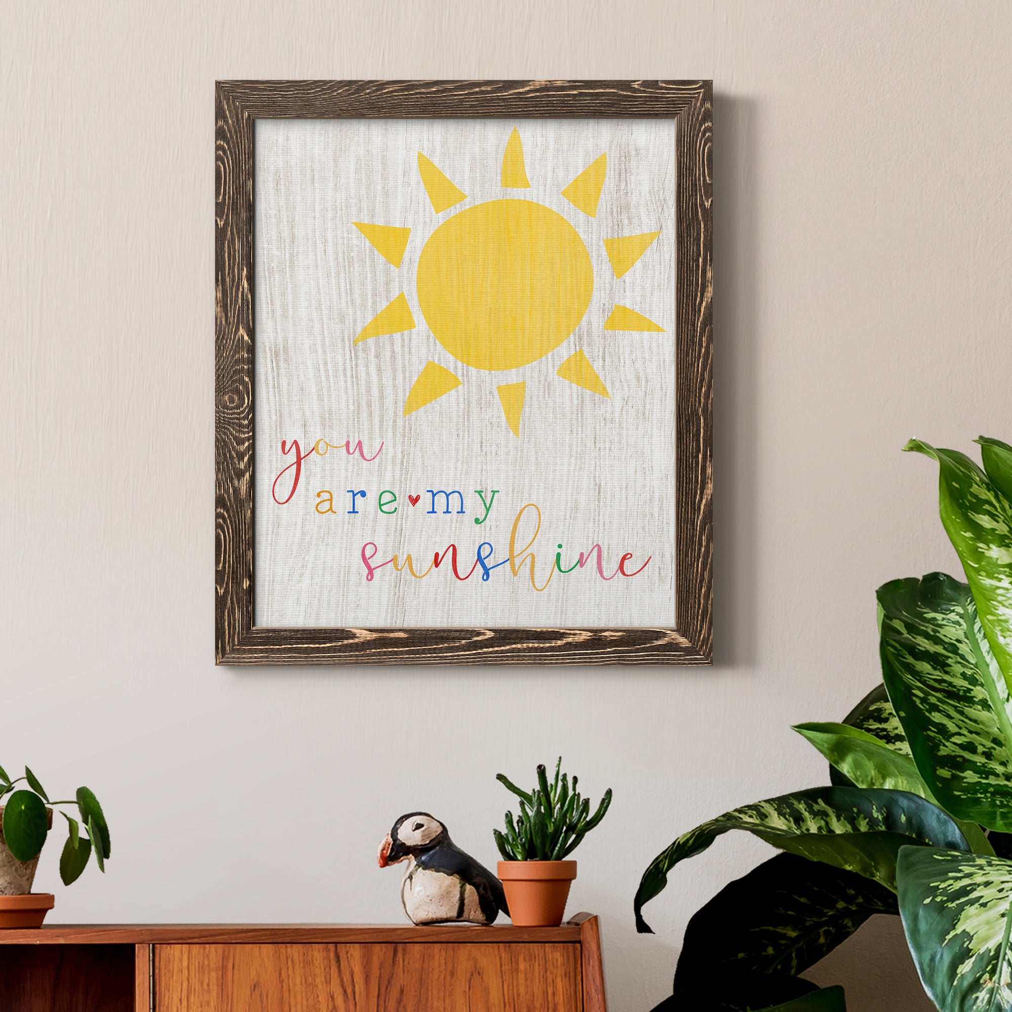 You are my Sunshine - Premium Canvas Framed in Barnwood - Ready to Hang