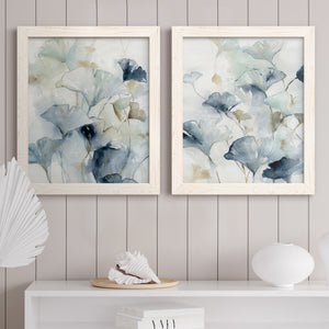 Indigo Ginkgo I- Premium Framed Canvas in Barnwood - Ready to Hang