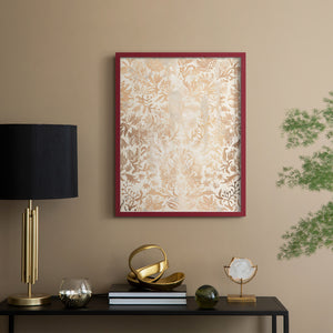 Walnut Damask I - Restickable Framed Art Print