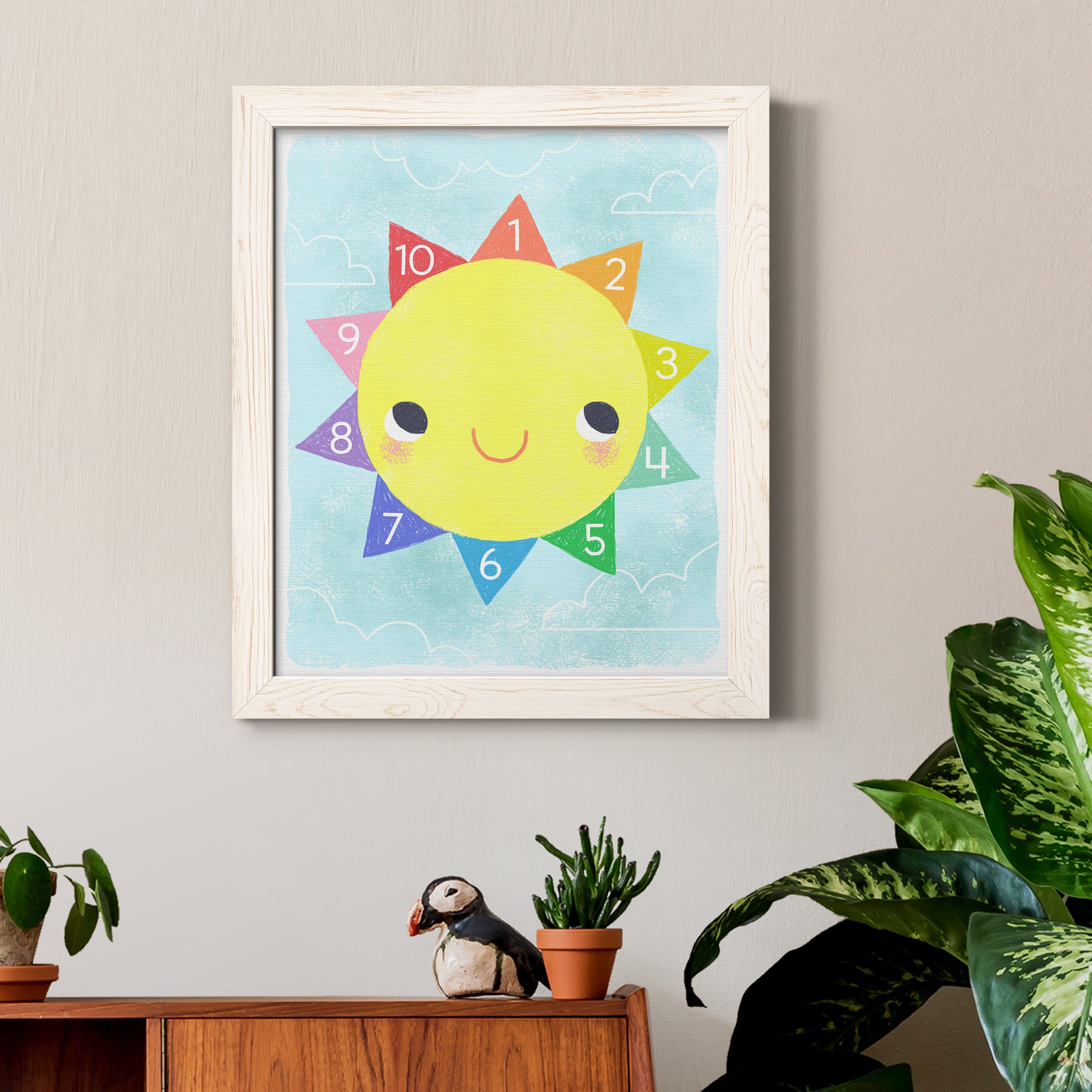 Counting Sun - Premium Canvas Framed in Barnwood - Ready to Hang