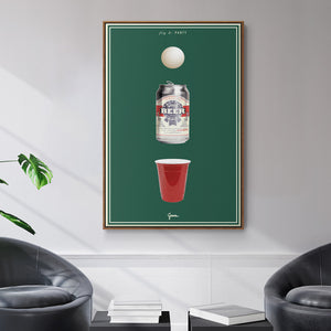 Fig. A: Party - Framed Premium Gallery Wrapped Canvas L Frame - Ready to Hang