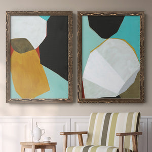 Graphica I - Barnwood Framed Canvas Set