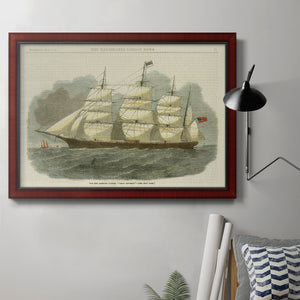 Antique Clipper Ship IV Premium Framed Canvas- Ready to Hang