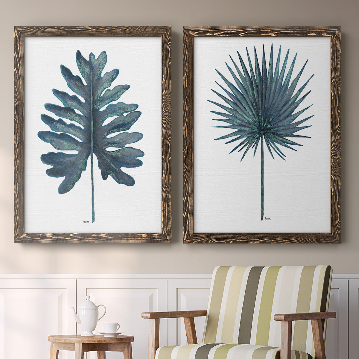 Blue Oasis I - Premium Framed Canvas 2 Piece Set - Ready to Hang