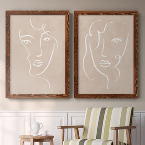 Curly Face I - Barnwood Framed Canvas Set