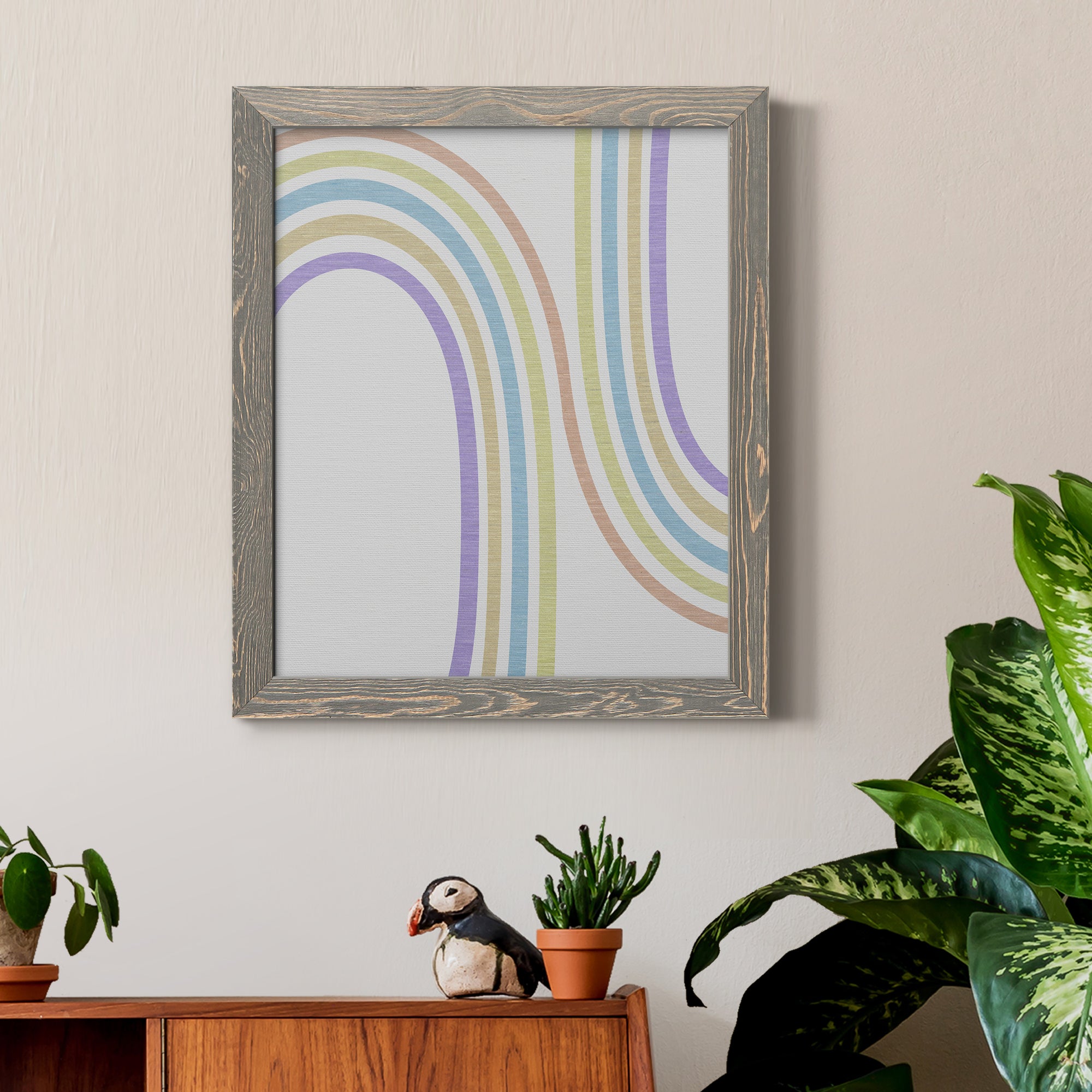 Tubular Abstract III - Premium Canvas Framed in Barnwood - Ready to Hang