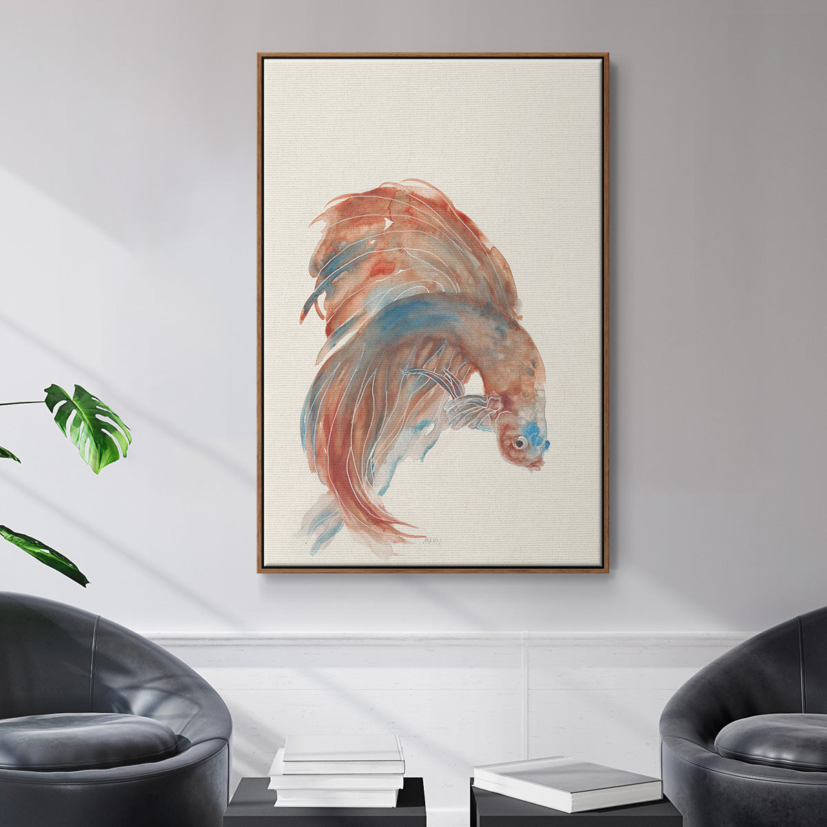 Betta III - Framed Premium Gallery Wrapped Canvas L Frame - Ready to Hang