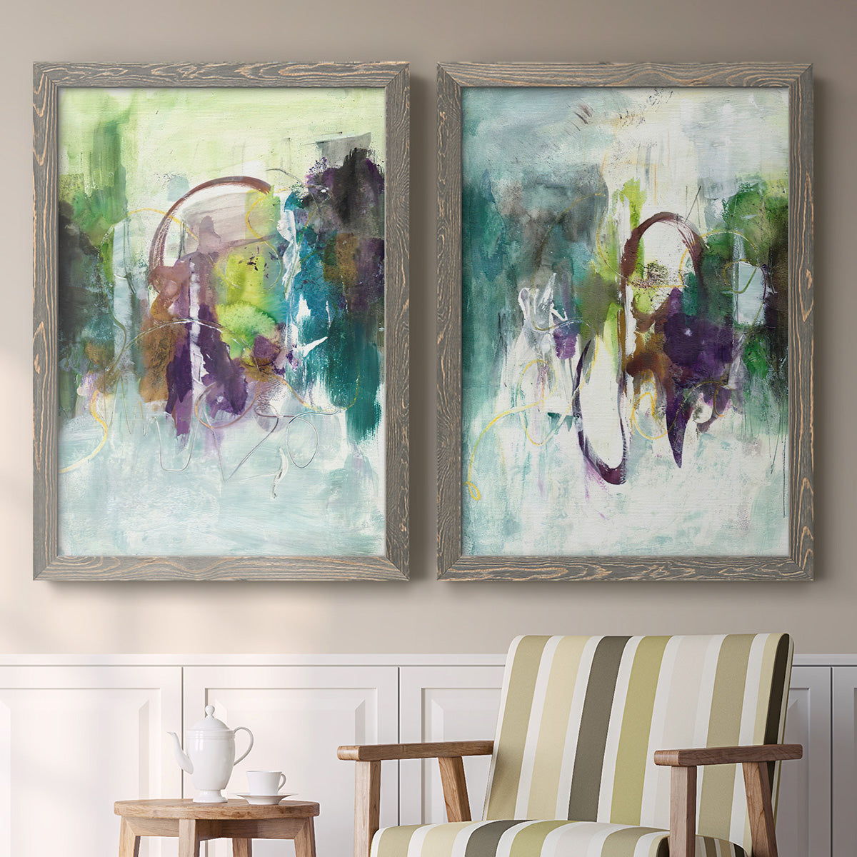 Moving On I - Premium Framed Canvas 2 Piece Set - Ready to Hang