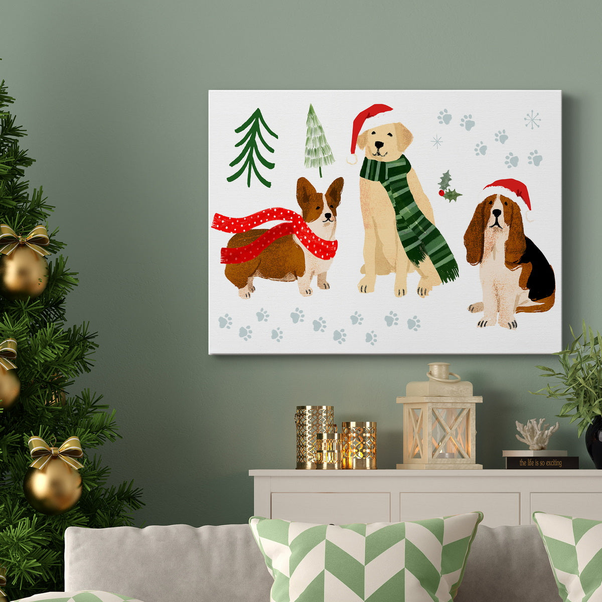 Holidogs - Premium Gallery Wrapped Canvas  - Ready to Hang