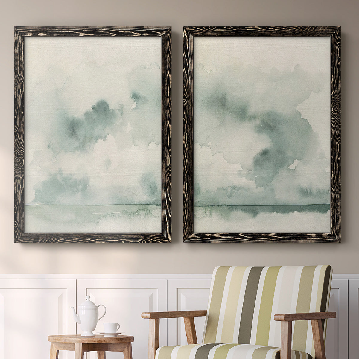 Ocean Impression I - Premium Framed Canvas 2 Piece Set - Ready to Hang