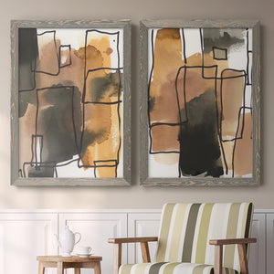 Retro Vibe I - Barnwood Framed Canvas Set