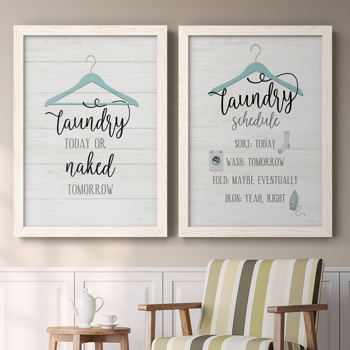 Naked Tomorrow - Premium Framed Canvas 2 Piece Set - Ready to Hang