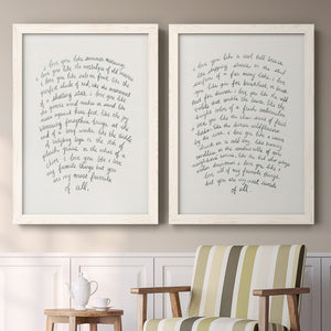 Letter to a Lover I - Barnwood Framed Canvas Set