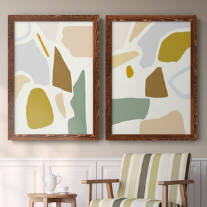 Pastel Splotches I - Barnwood Framed Canvas Set