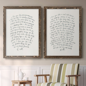 Letter to a Lover I - Barnwood Framed Canvas Set