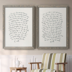 Letter to a Lover I - Barnwood Framed Canvas Set
