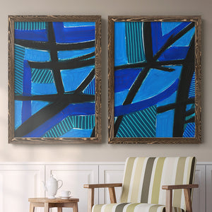 Involved Blues I - Barnwood Framed Canvas Set