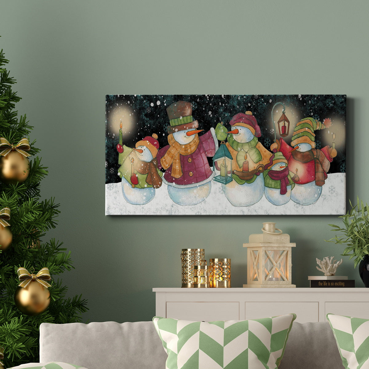 Christmas Lineup Premium Gallery Wrapped Canvas - Ready to Hang