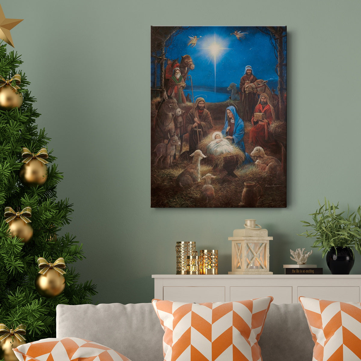 The Nativity - Premium Gallery Wrapped Canvas  - Ready to Hang