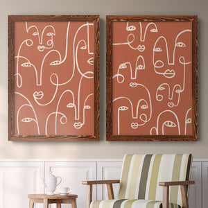 Connected Expressions I - Barnwood Framed Canvas Set