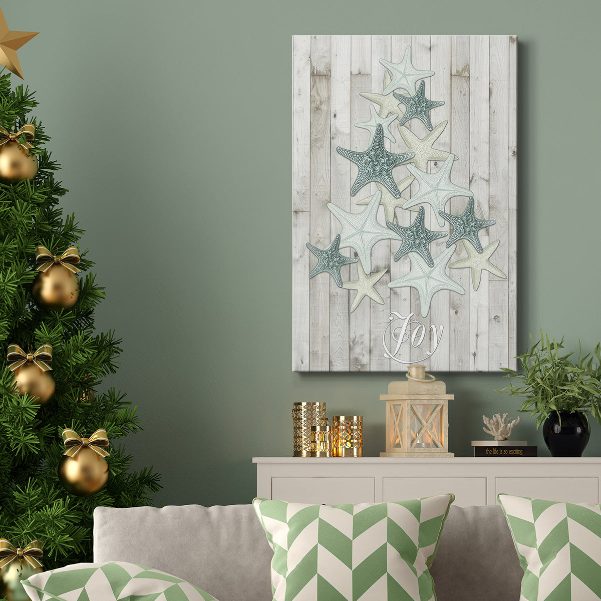 Coastal Christmas III - Gallery Wrapped Canvas
