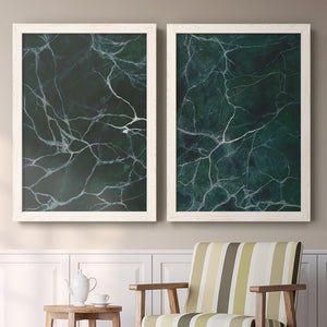 Jade Marble I - Barnwood Framed Canvas Set