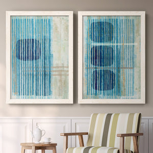 Blue Blue Horizon I - Premium Framed Canvas 2 Piece Set - Ready to Hang