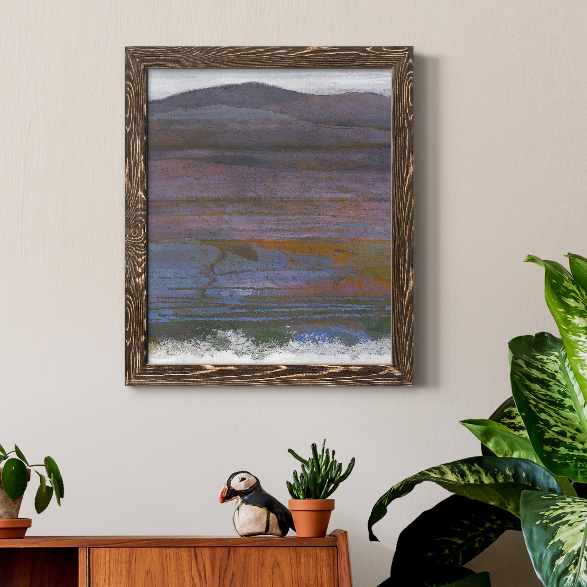 Majestic Mountains II - Premium Canvas Framed in Barnwood - Ready to Hang