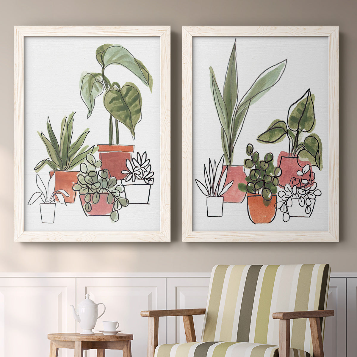 Home Grown I - Premium Framed Canvas 2 Piece Set - Ready to Hang