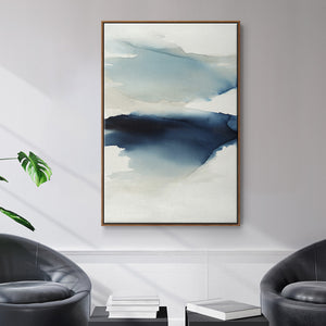 Waves I - Framed Premium Gallery Wrapped Canvas L Frame - Ready to Hang