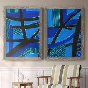 Involved Blues I - Barnwood Framed Canvas Set