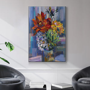 Modern Bouquet - Framed Premium Gallery Wrapped Canvas L Frame - Ready to Hang