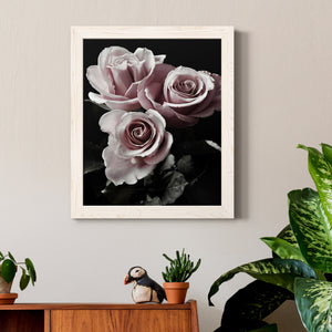 Rose Noir I - Premium Canvas Framed in Barnwood - Ready to Hang