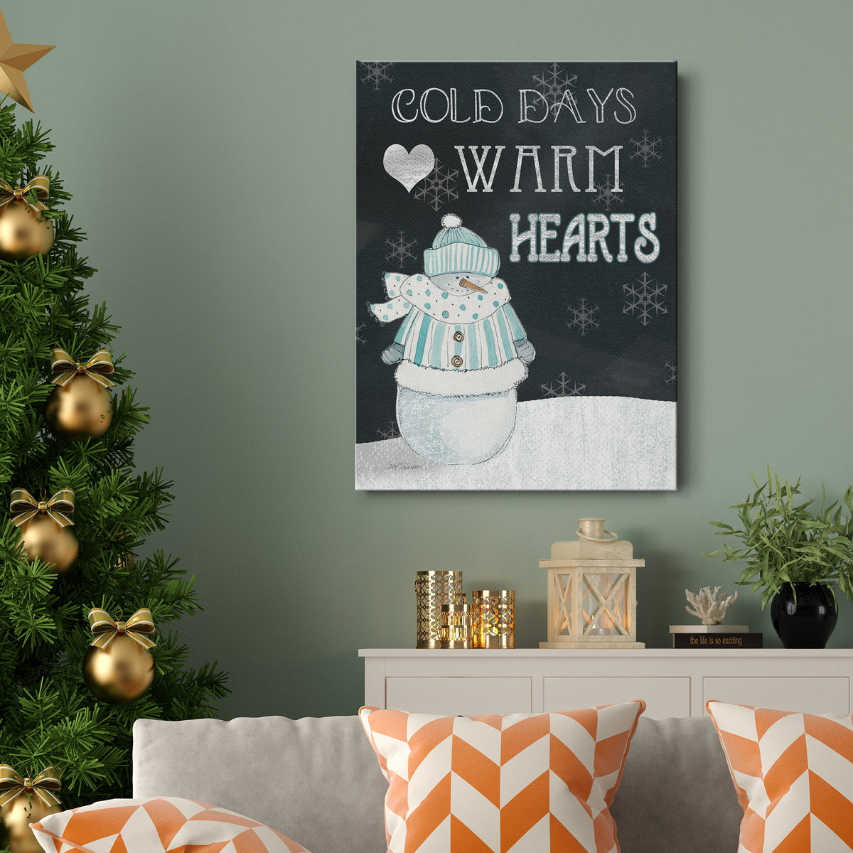 Cold Days Warm Hearts Premium Gallery Wrapped Canvas - Ready to Hang