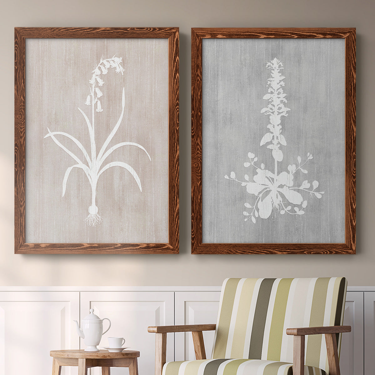 Botany Beauty I - Premium Framed Canvas 2 Piece Set - Ready to Hang