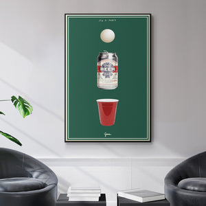 Fig. A: Party - Framed Premium Gallery Wrapped Canvas L Frame - Ready to Hang