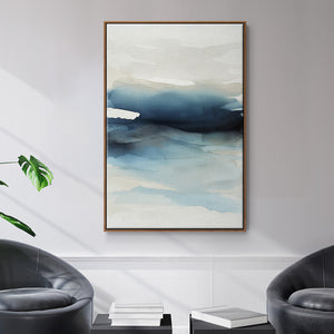 Waves II - Framed Premium Gallery Wrapped Canvas L Frame - Ready to Hang