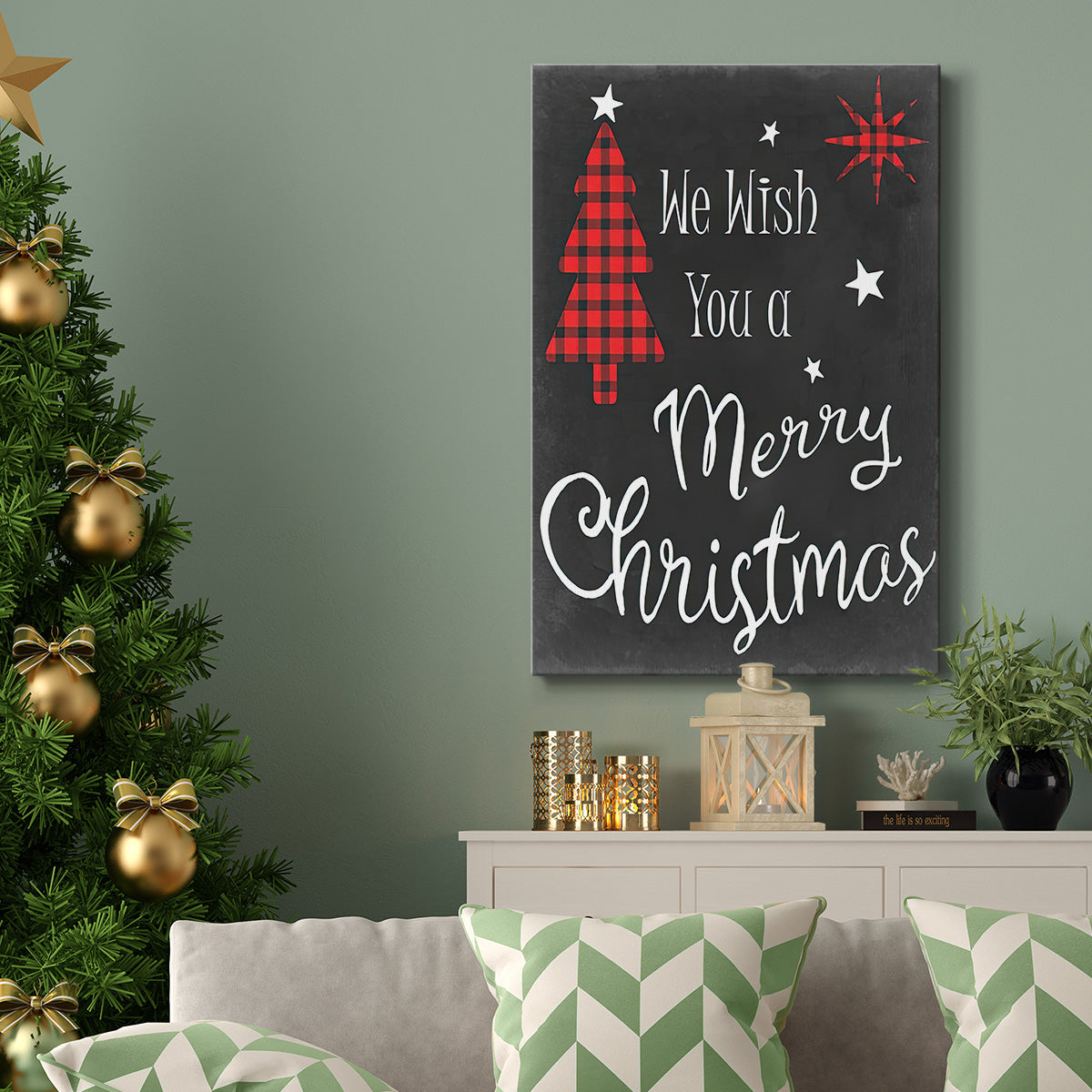 We Wish in Red - Gallery Wrapped Canvas