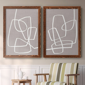 Linen Roundabout I - Barnwood Framed Canvas Set