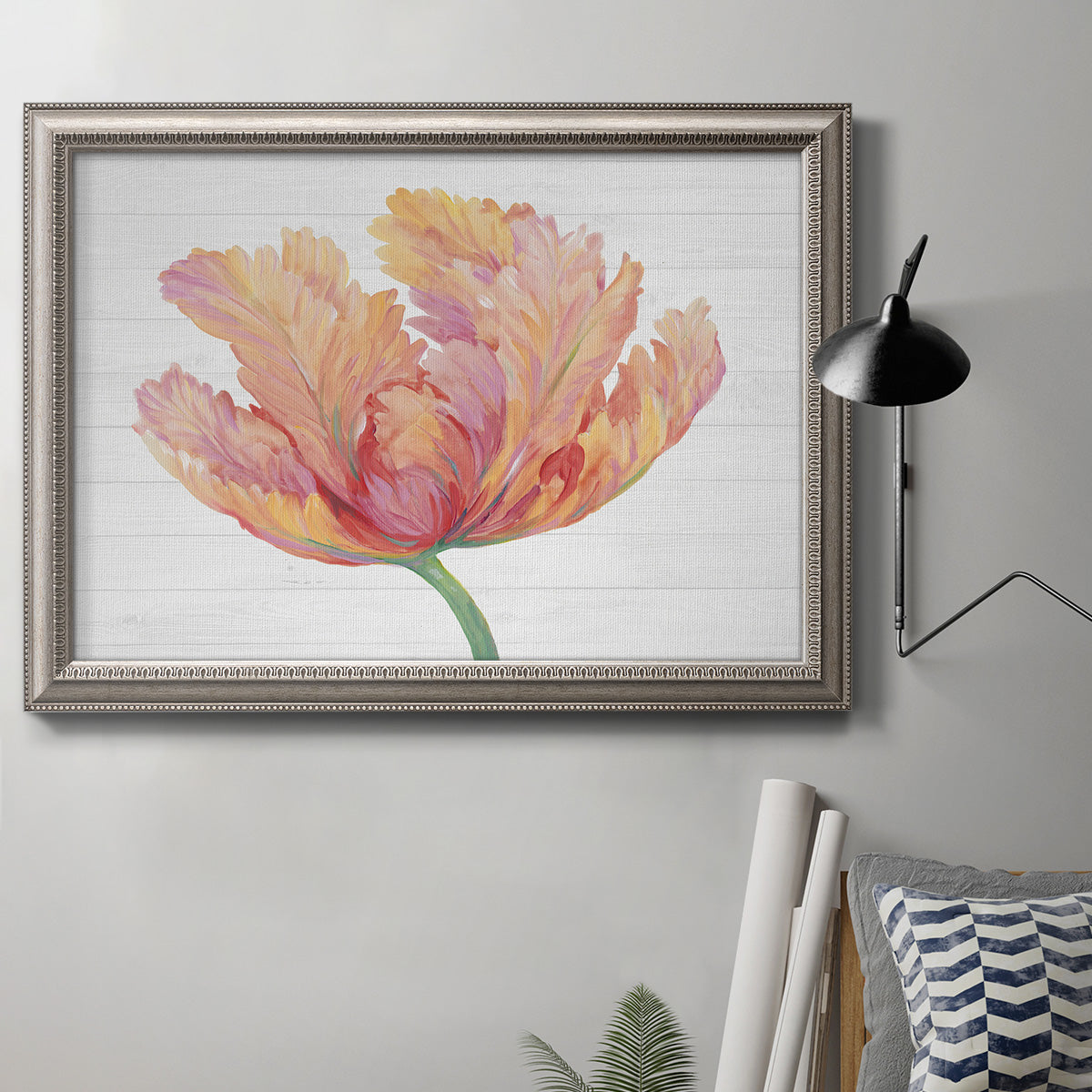 Peony Blooms III Premium Framed Canvas- Ready to Hang