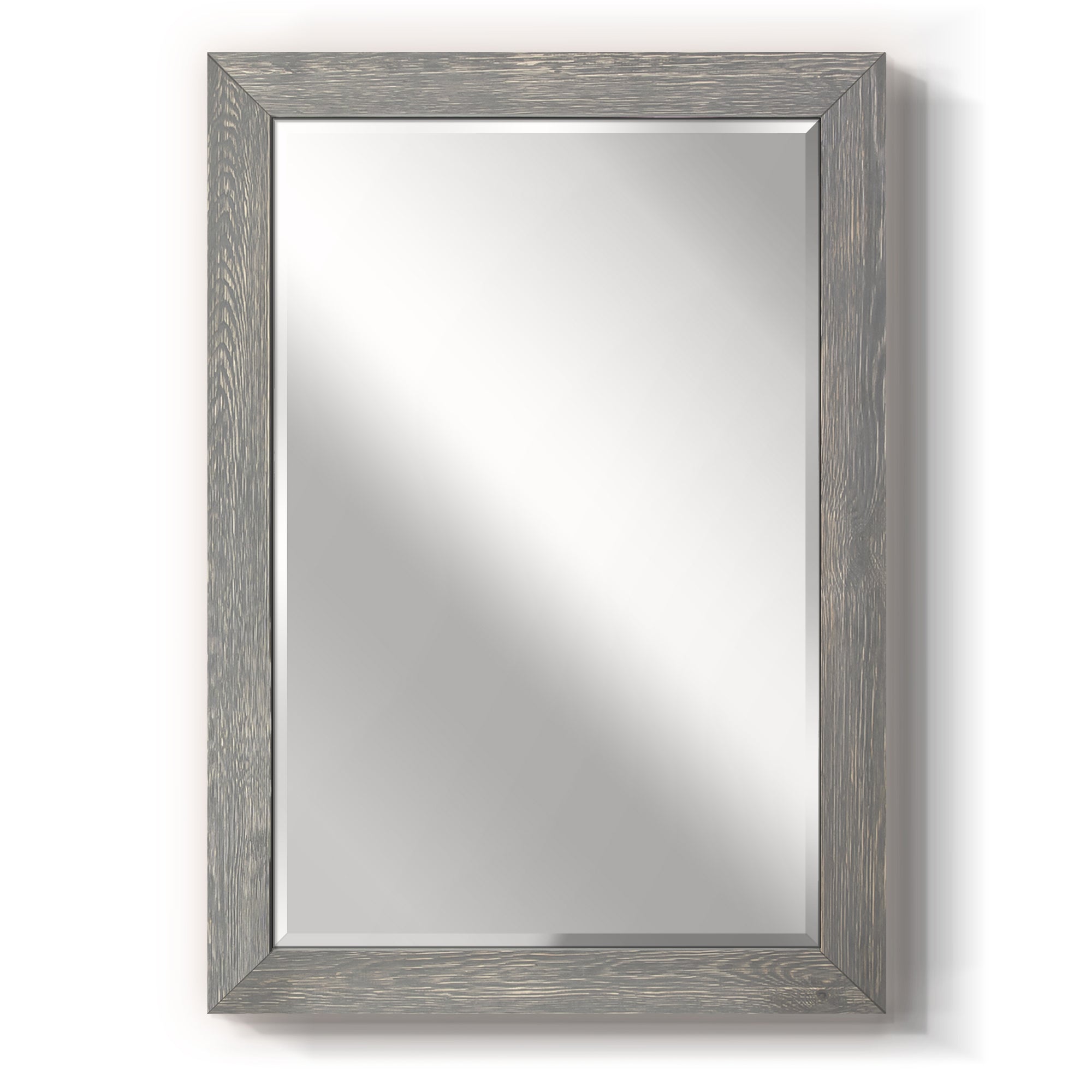 Barnwood Wood Framed with Beveled Edge Mirror