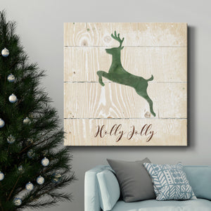 Holly Jolly Reindeer-Premium Gallery Wrapped Canvas - Ready to Hang