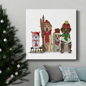 Christmas Des - Winter Sports Fans-Premium Gallery Wrapped Canvas - Ready to Hang