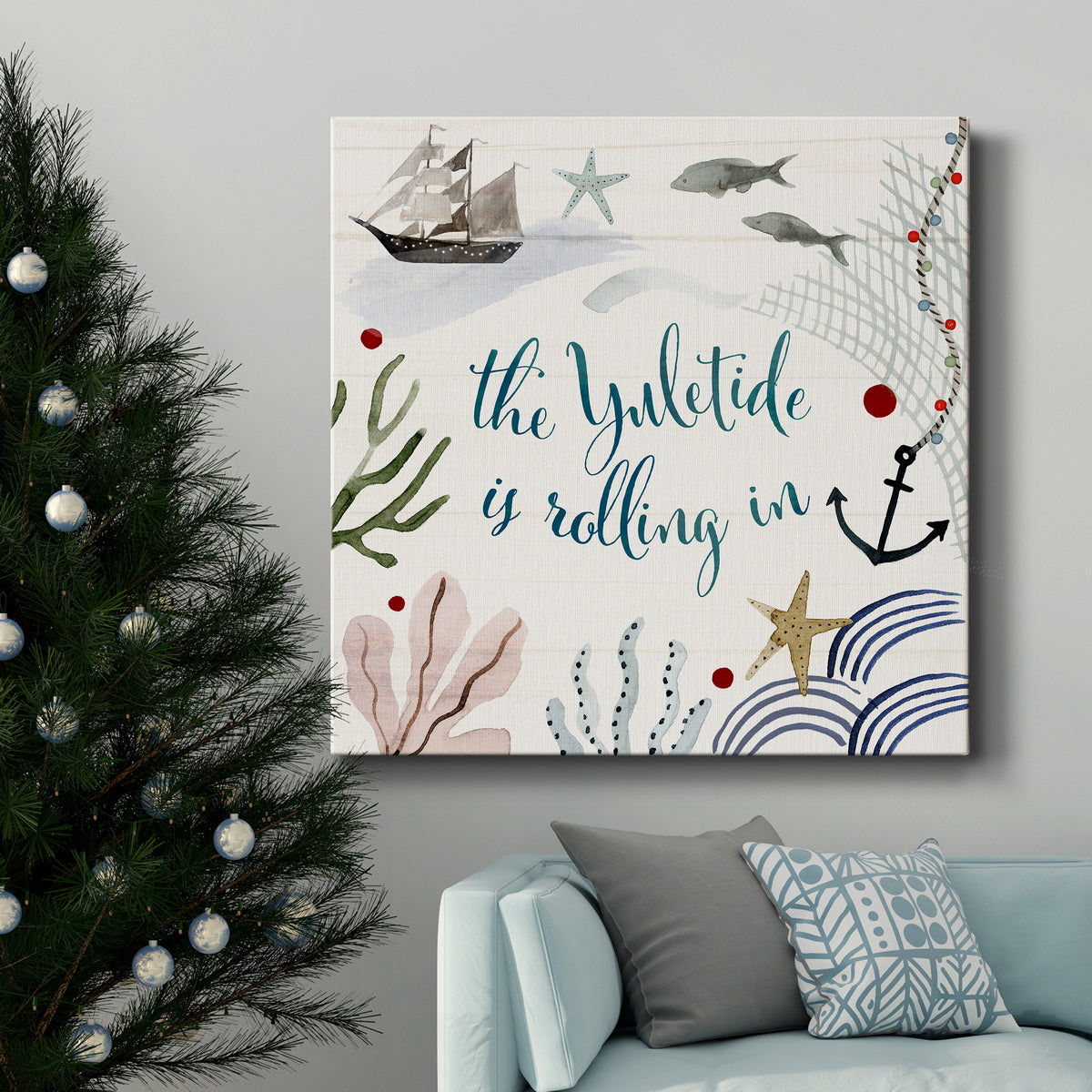 Sun-kissed Christmas V-Premium Gallery Wrapped Canvas - Ready to Hang